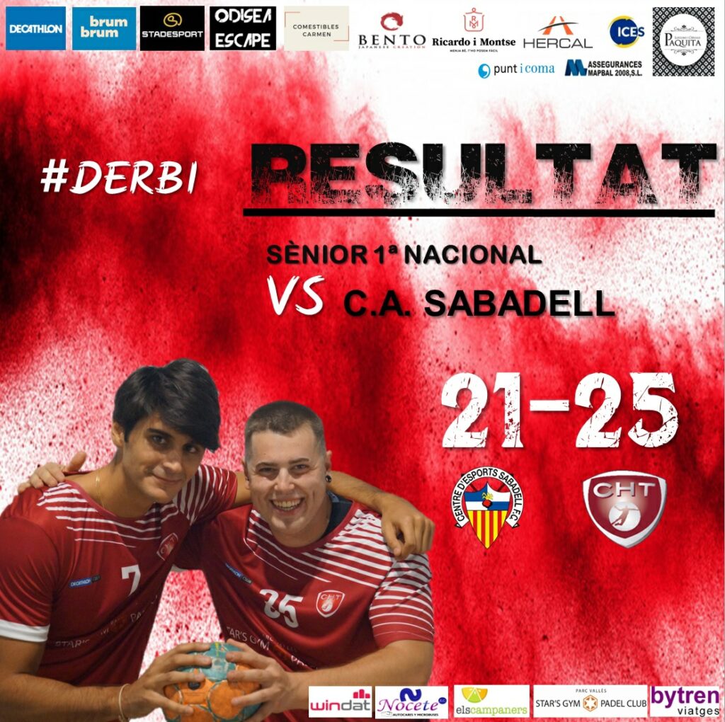 Club Hanbol creu Alta Sabadell VS Club Handbol Terrassa 1º Nacional Grupo D