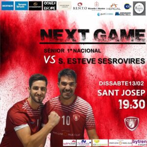 17 JORNADA HANDBOL SANT ESTEVE SESROVIRES VS HANBOL TERRASSA 1º NACIONAL