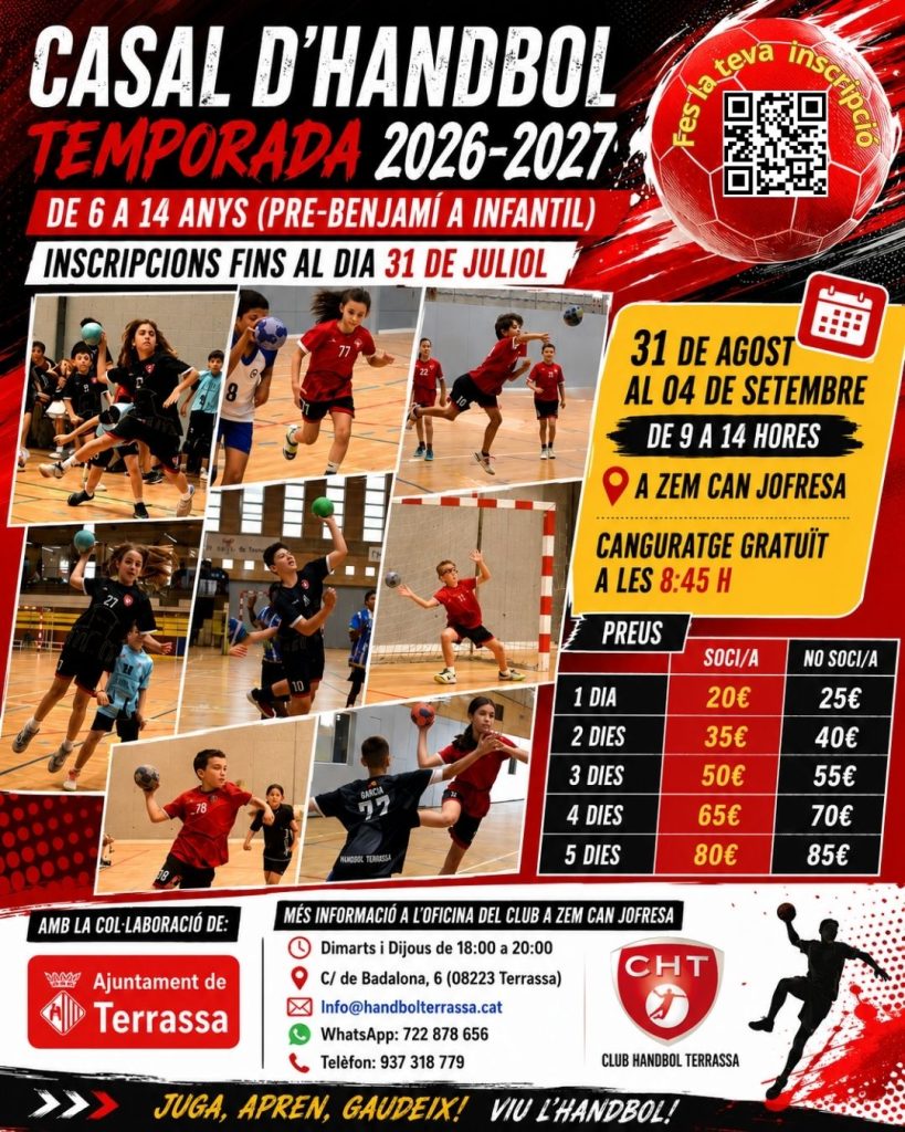 cartell casal de pretemporada 26 27 club Handbol Terrassa